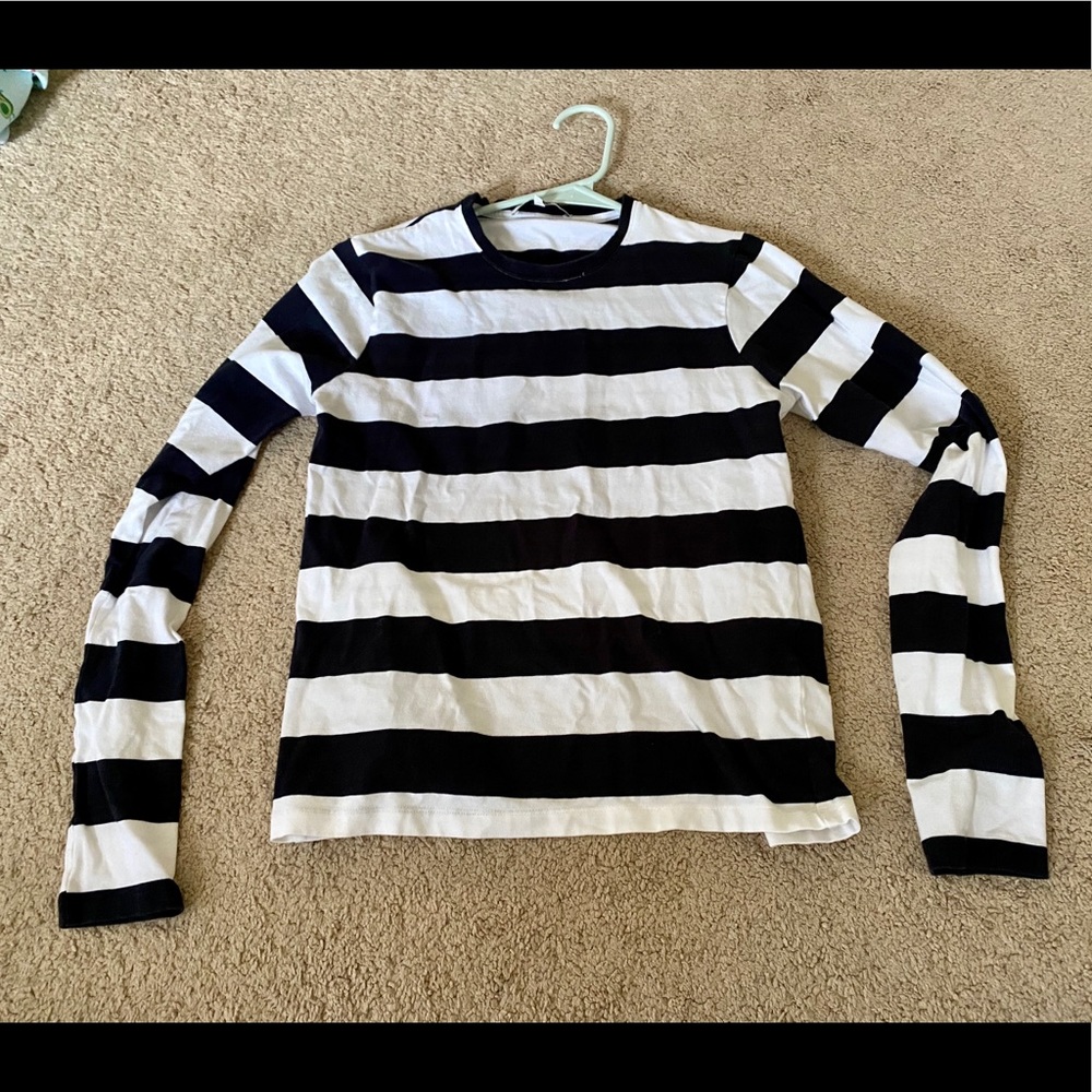 Tibi cropped back long striped sleeves